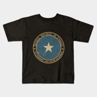 Vintage Federal Republic of Somalia Africa African Flag Kids T-Shirt